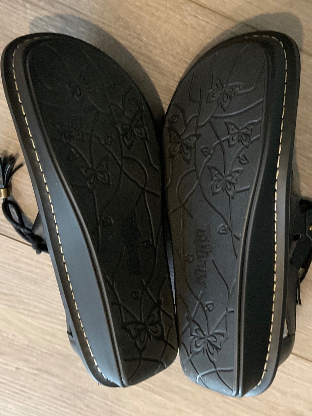 ALEGRIA Valerie Gladiator Leather Sandal Black Size EU 39 U.S. 9 NEW - Picture 5 of 9